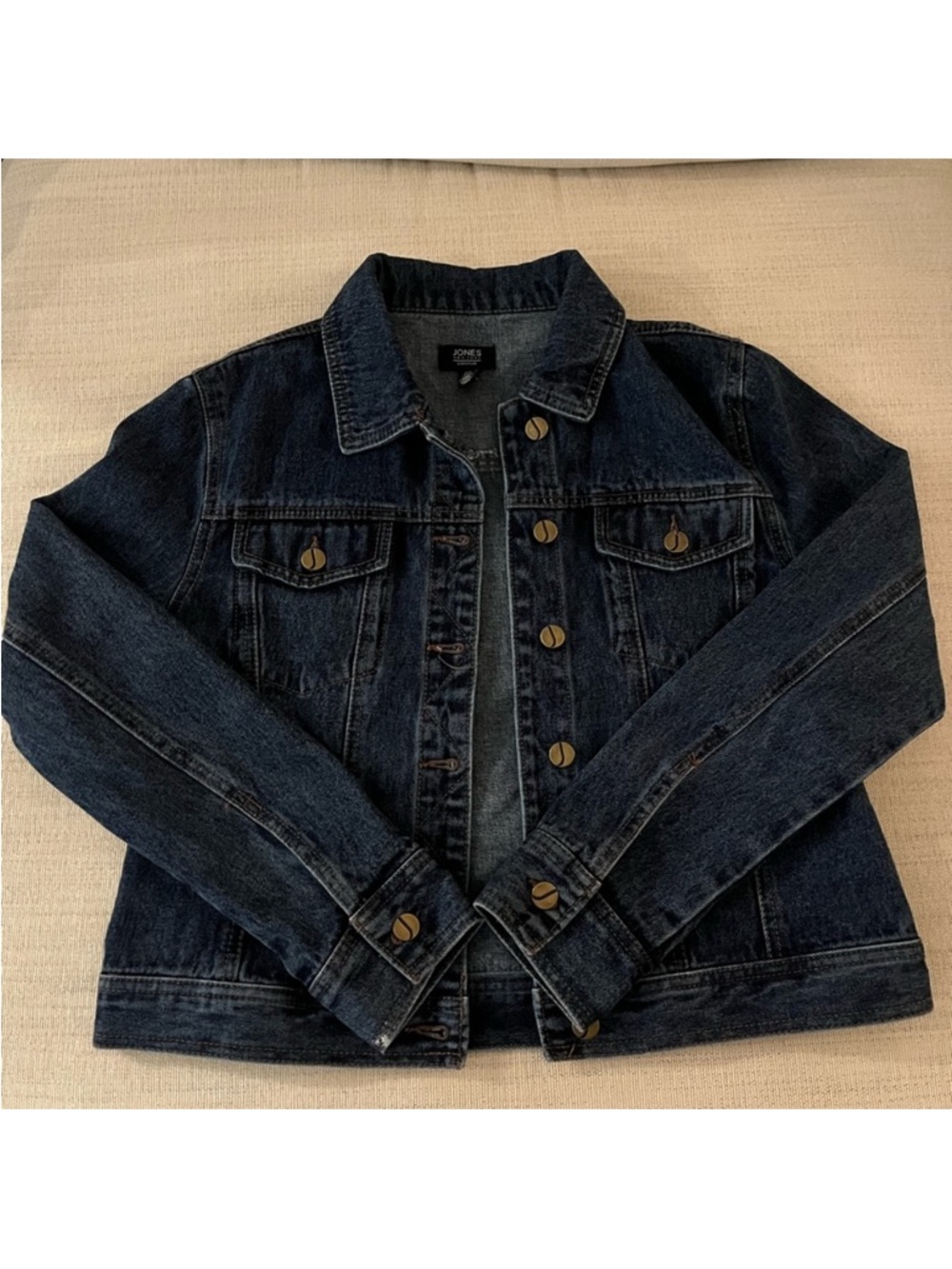 Jones New York Dark Blue Medium Denim Jean Jacket
